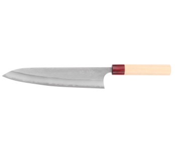 Masakage Yuki Shirogami 2 24cm handgjord japansk kockkniv