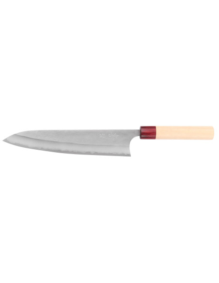 Coltello da cuoco giapponese Masakage Yuki Shirogami 2 24 cm fatto a mano