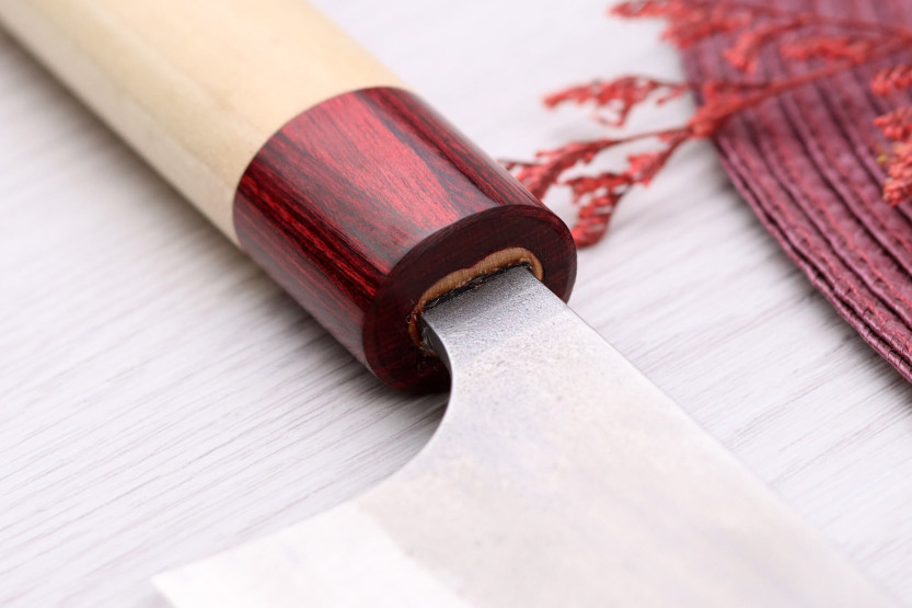 Faca de cozinha japonesa artesanal Masakage Yuki Shirogami 2 de 24 cm
