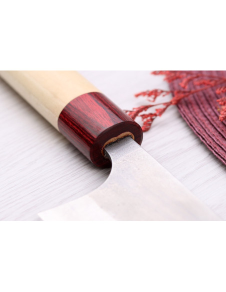 Coltello da cuoco giapponese Masakage Yuki Shirogami 2 24 cm fatto a mano
