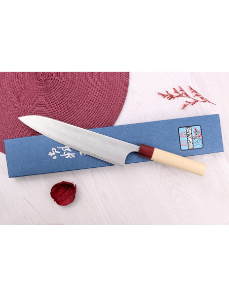 Coltello da cuoco giapponese Masakage Yuki Shirogami 2 24 cm fatto a mano