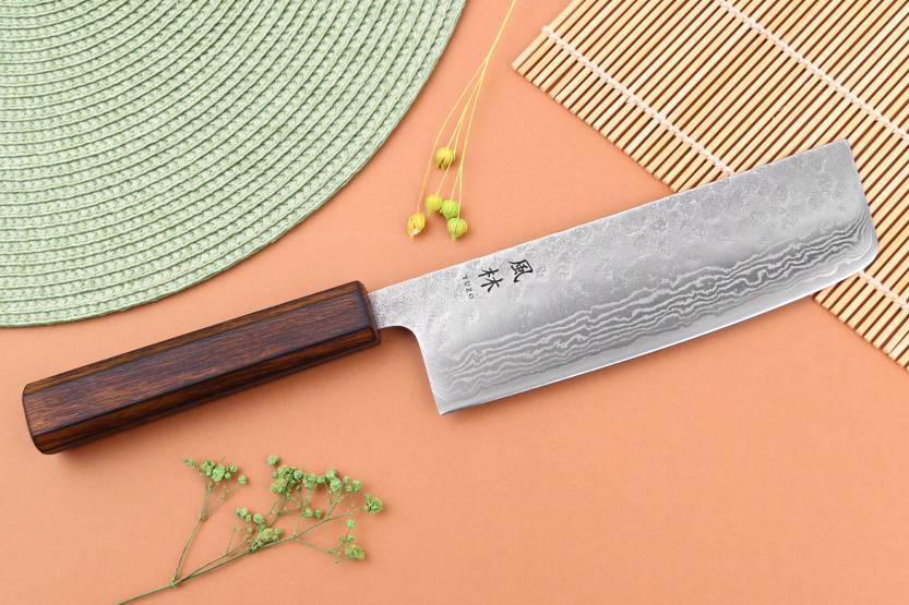16,5cm Yuzo Enju Damaskus 440C nakiri japansk hantverkskniv