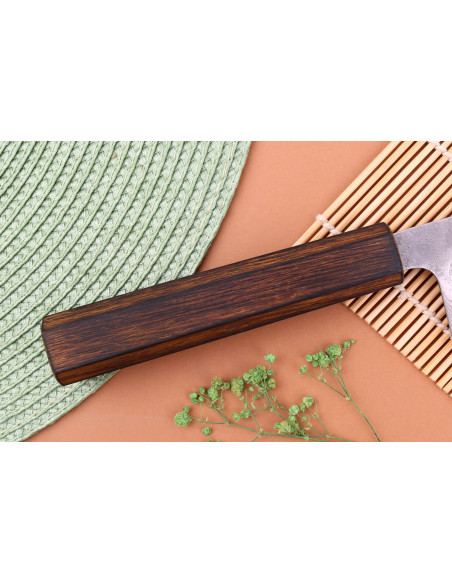 Nakiri-Messer 16,5cm japanisch handgefertigt Yuzo Enju Damast 440C