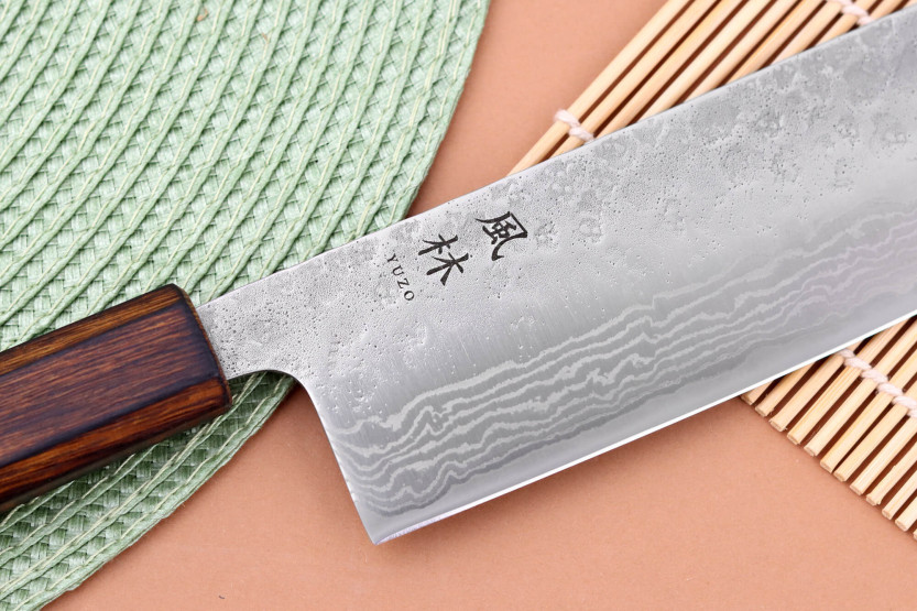 16,5cm Yuzo Enju Damascus 440C nakiri japans hobbymes
