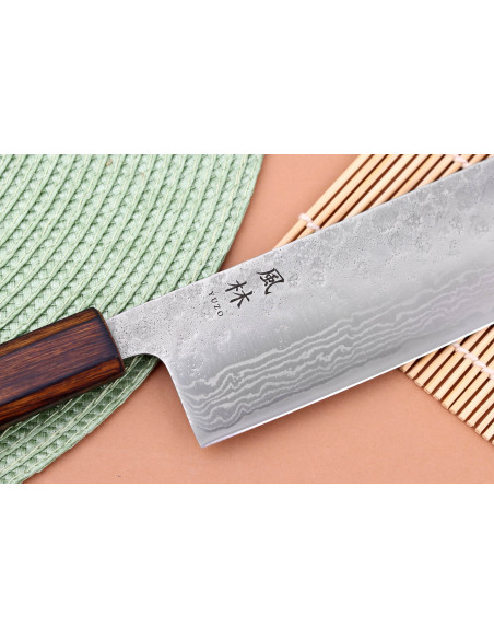 16,5cm Yuzo Enju Damaskus 440C nakiri japansk hantverkskniv