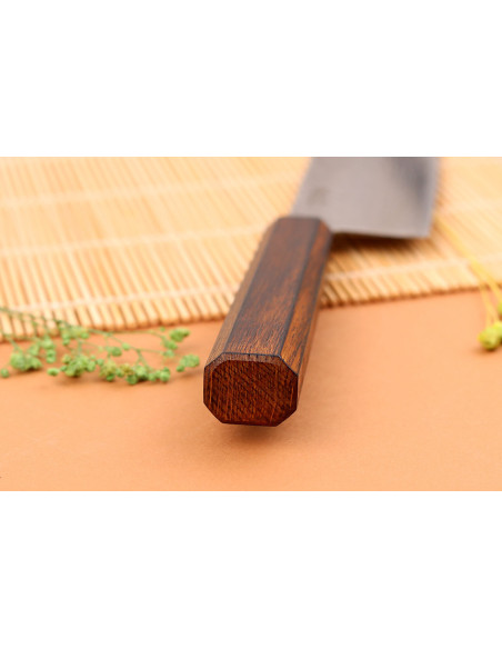 16,5cm nakiri japanese handmade knife Yuzo Enju Damascus 440C