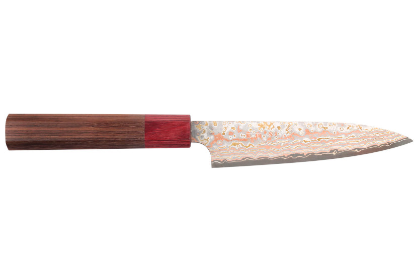 Takeshi Saji VG10 Rainbow Nashiji 13 cm tradisjonell japansk universalkniv