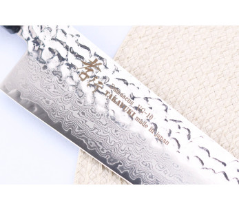 Faca para chef japonês Sakai Takayuki Nanairo Green Damascus VG10 21cm 2