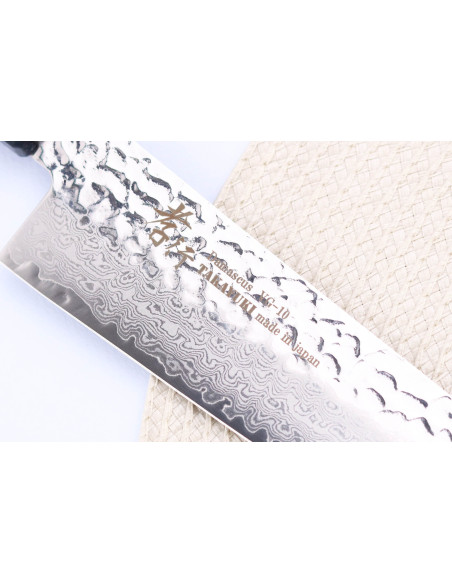 Sakai Takayuki Nanairo Green Damascus VG10 japansk kokkekniv 21 cm