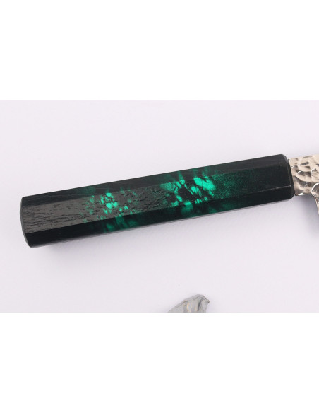 Sakai Takayuki Nanairo Green Damascus VG10 japansk kokkekniv 21 cm