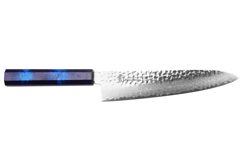 Sakai Takayuki Nanairo Blue Damas VG10 Japansk kockkniv 21cm