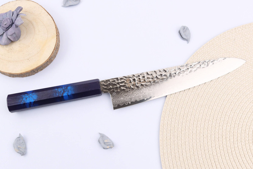Sakai Takayuki Nanairo Blue Damas VG10 Japansk kockkniv 21cm