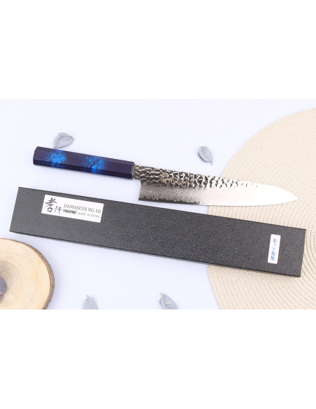 Sakai Takayuki Nanairo Blue Damas VG10 japansk kokkekniv 21 cm