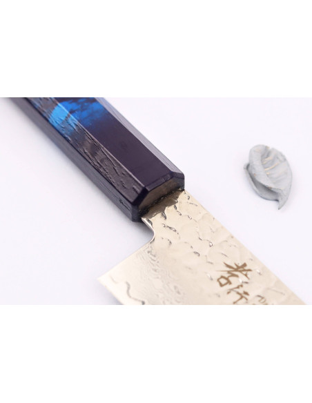 Sakai Takayuki Nanairo Blue Damas VG10 Japansk kockkniv 21cm
