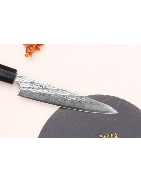 Wusaki Nawame G3 damasco 13,5 cm Faca utilitária japonesa para artesanato