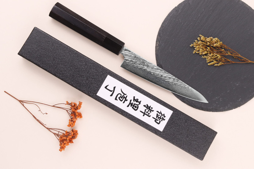 Wusaki Nawame G3 damascus 13.5cm japanilainen käsityöveitsi