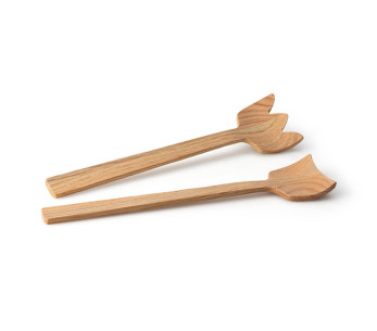 Continenta Salatbesteck 2er-Set aus Eichenholz 30,5cm
