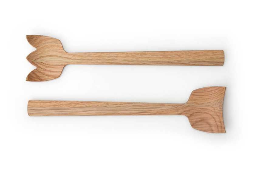 Continenta Salatbesteck 2er-Set aus Eichenholz 30,5cm