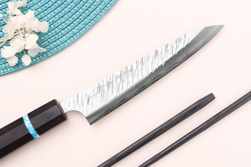 Yu Kurosaki Fujin 15cm SG2 turquesa faca utilitária japonesa feita à mão