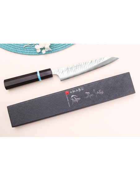 Yu Kurosaki Fujin 15cm SG2 turkis håndlavet japansk universalkniv