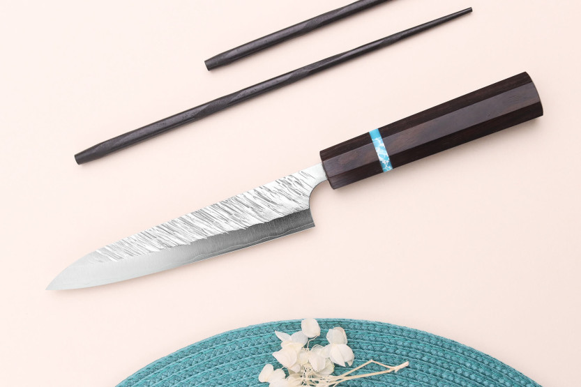 Yu Kurosaki Fujin 15cm SG2 turquesa navaja multiusos japonesa hecha a mano