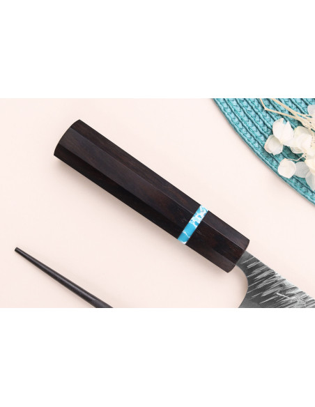 Yu Kurosaki Fujin 15 cm SG2 turkis håndlaget japansk universalkniv
