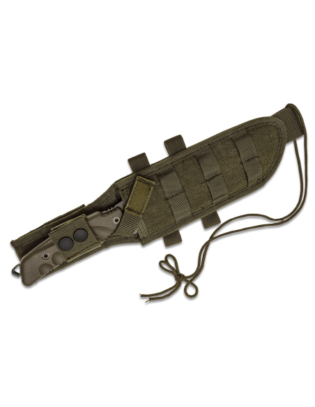 Fox Military Parang Knife 21717 17 cm blad Forprene håndtak + nylonslire + overlevelsessett