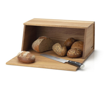 Continenta leipälaatikko tammesta 40x26x18.5cm 2