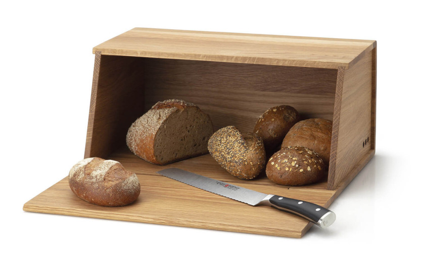 Continenta bread box in oak 40x26x18,5cm