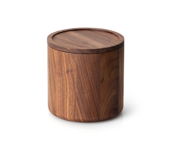 Contenitore rotondo Continenta in legno di noce 13x13cm