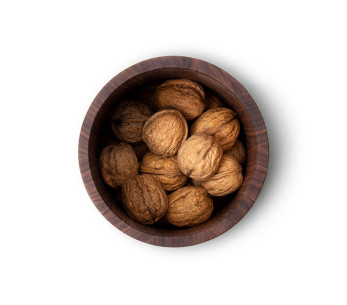 Continenta walnut wood round storage box 13x13cm 2