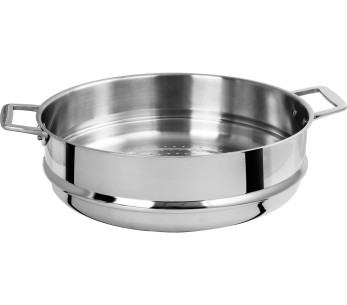 Cristel Castel'Pro wok-kompatibel dampkoger i 18/10 rustfrit stål 34 cm