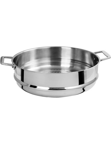 Cristel Castel'Pro wok-kompatibel dampkoker i 18/10 rustfritt stål 34 cm