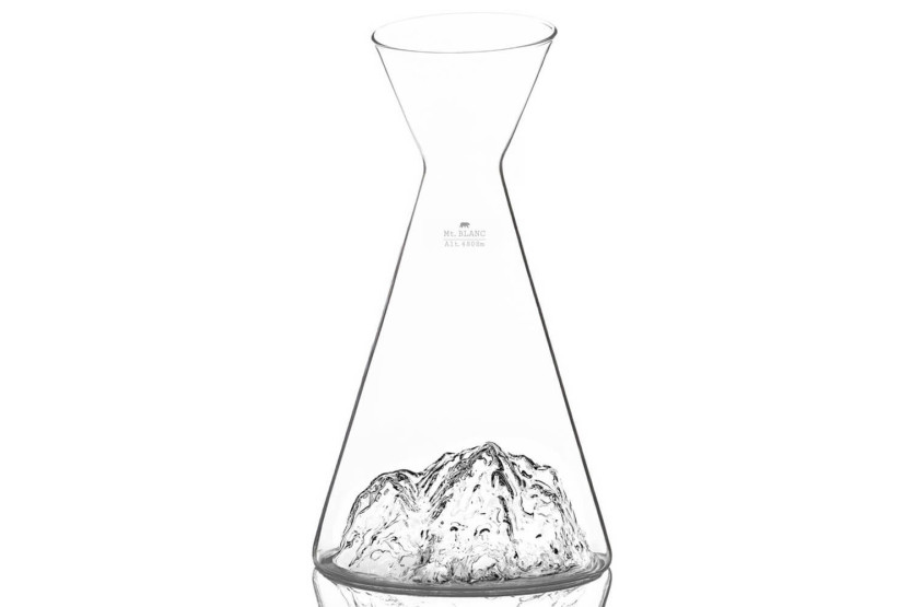 Carafe à eau Alaskan Maker Topographic Mont Blanc en verre cristallin