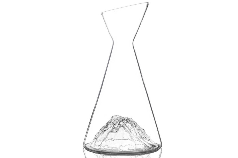 Alaskan Maker Topographic Mont Blanc Wasserkaraffe aus Kristallglas