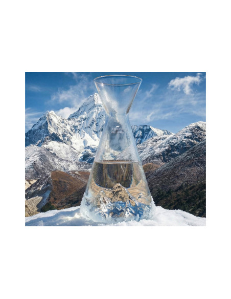 Alaskan Maker Topographic Everest caraffa per acqua in vetro cristallo