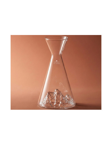 Alaskan Maker Topographic Everest caraffa per acqua in vetro cristallo