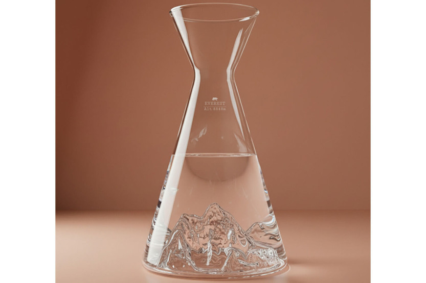 Alaskan Maker Topographic Everest vannkaraffel i krystallglass