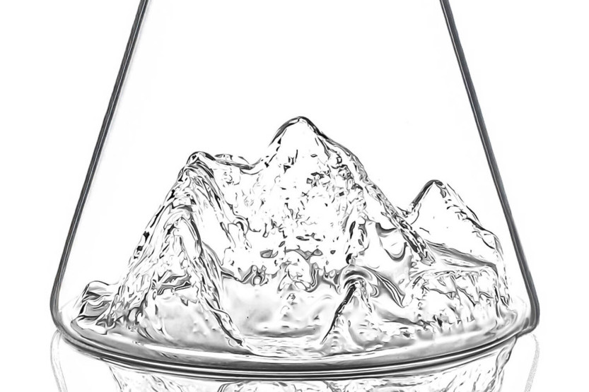 Alaskan Maker Topographic Everest vannkaraffel i krystallglass