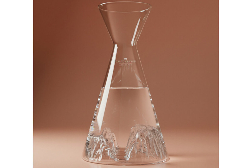 Carafe à eau Alaskan Maker Topographic Grand Canyon en verre cristallin