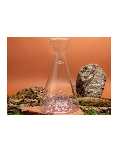 Alaskan Maker Topographic Pic du midi, caraffa per acqua in vetro cristallino