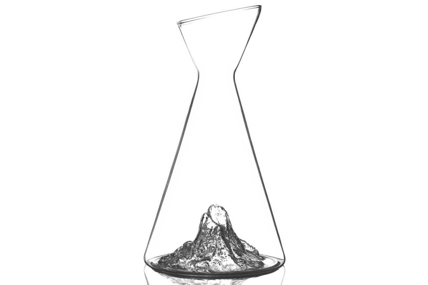 Carafe à eau Alaskan Maker Topographic Pic du midi en verre cristallin