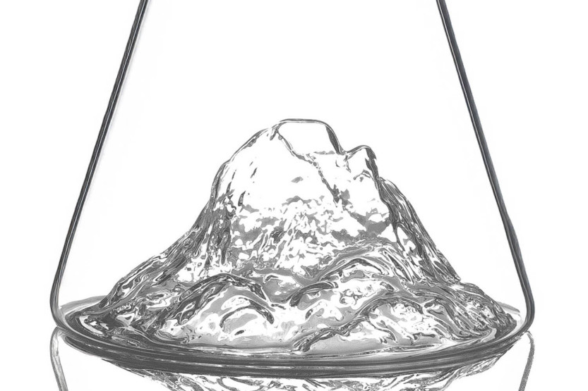 Alaskan Maker Topographic Pic du midi vannkaraffel i krystallglass