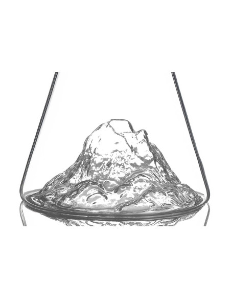 Carafe à eau Alaskan Maker Topographic Pic du midi en verre cristallin
