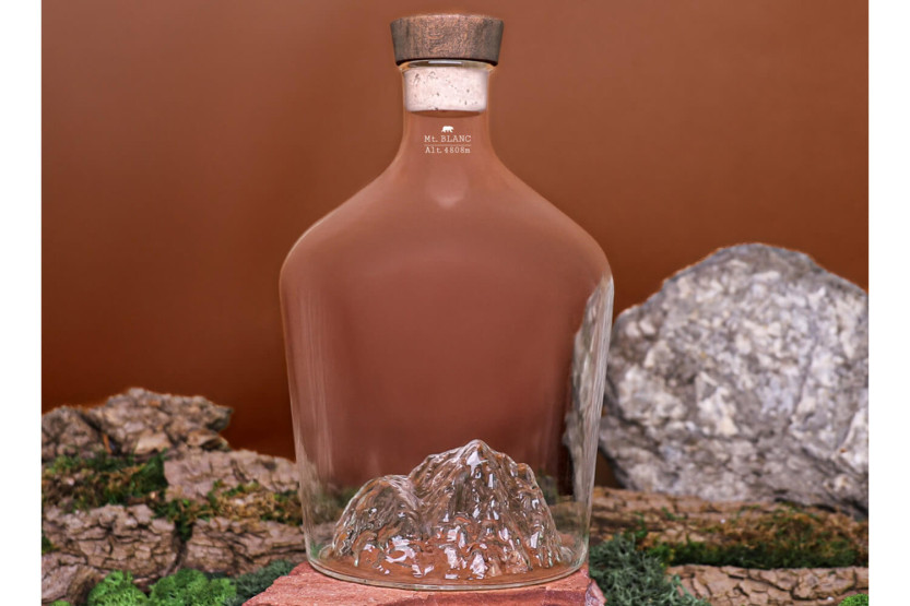 Alaskan Maker Topographic Mont Blanc Caraffa per Distillati in vetro cristallo