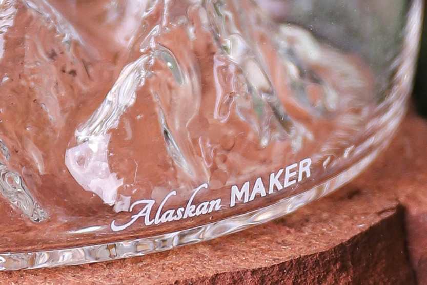Alaskan Maker Topographic Mont Blanc Caraffa per Distillati in vetro cristallo