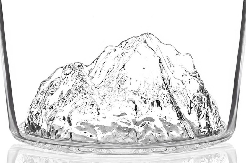 Alaskan Maker Topographic Mont Blanc Caraffa per Distillati in vetro cristallo