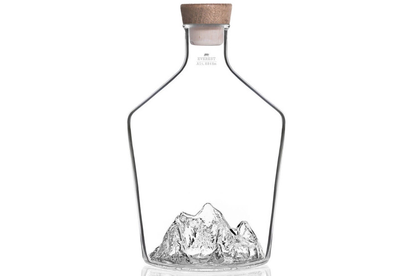 Alaskan Maker Topographic Mount Everest spritkaraff i kristallklart glas