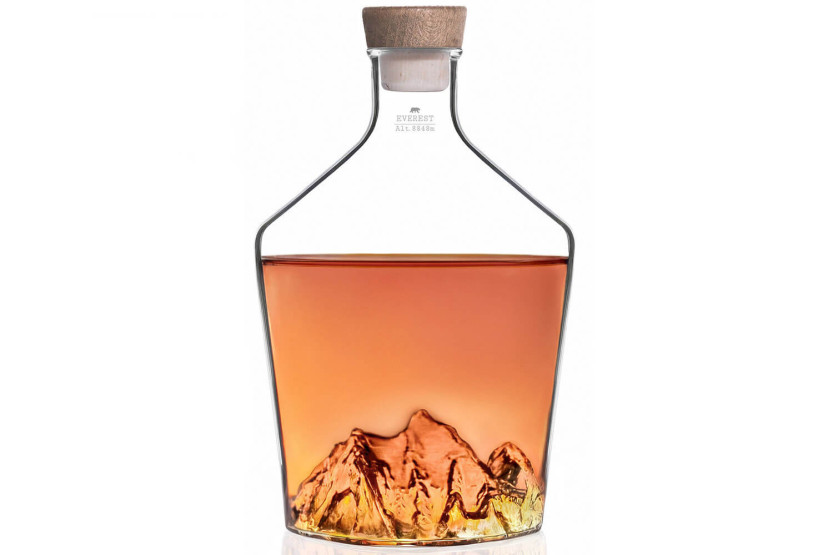 Alaskan Maker Topographic Mont Everest Spirituosenkaraffe aus Kristallglas