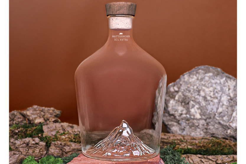 Caraffa per Distillati Alaskan Maker Topographic Mont Cervin in vetro cristallo